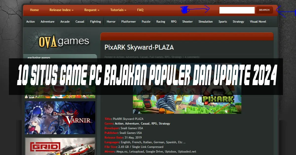 10 Situs Game PC Bajakan Populer dan Update 2024