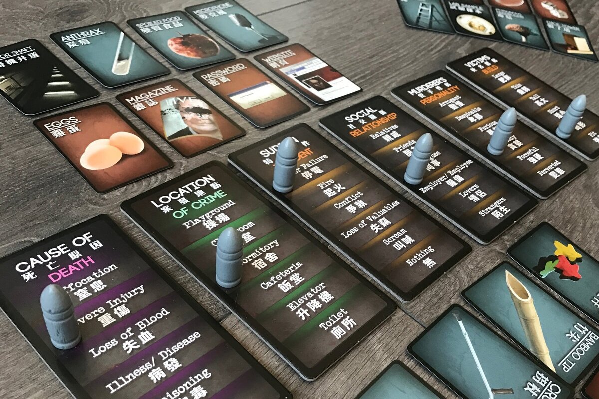 Salah satu rekomendasi permainan papan misteri terbaik 2025 yaitu Deception: Murder in Hong Kong.