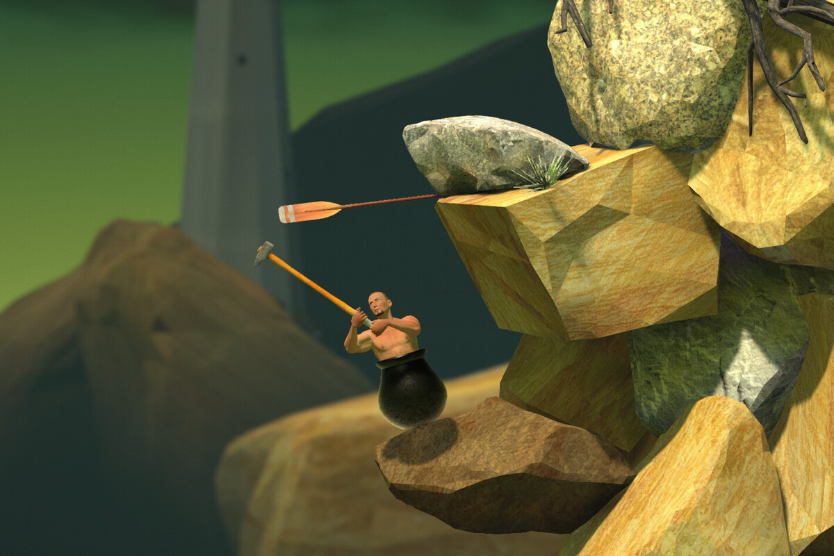 Salah satu rekomendasi game tersulit di dunia yaitu Getting Over It with Bennett Foddy.