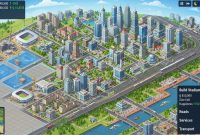 Ilustrasi game membangun kota Ilustrasi game membangun kota