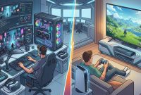 PC Gaming vs Konsol / AI Generate