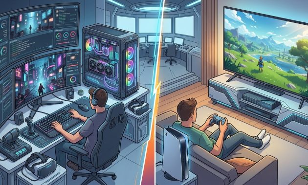 PC Gaming vs Konsol / AI Generate